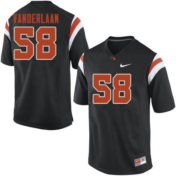 Men #58 Rob Vanderlaan Oregon State Beavers College Football Jerseys Sale-Black